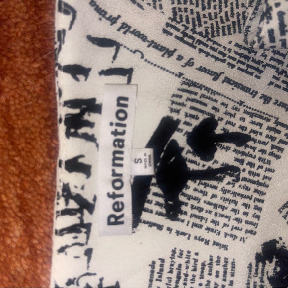 NWT Reformation Ventura Slip Dress - Climate Newsprint, S, Rare Sold Out Pattern - Picture 10 of 13